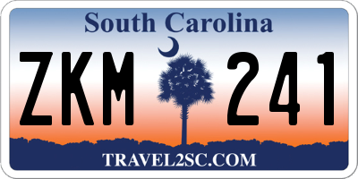 SC license plate ZKM241