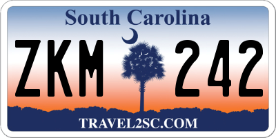 SC license plate ZKM242