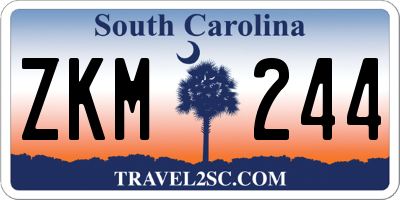 SC license plate ZKM244