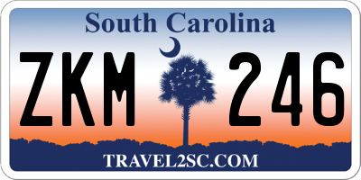 SC license plate ZKM246