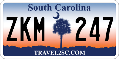 SC license plate ZKM247