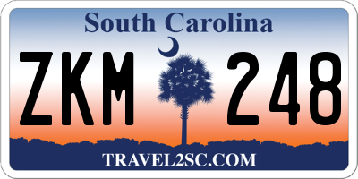 SC license plate ZKM248