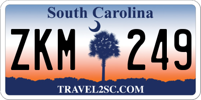 SC license plate ZKM249