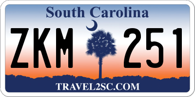 SC license plate ZKM251