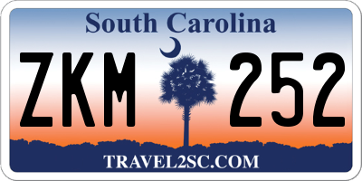 SC license plate ZKM252