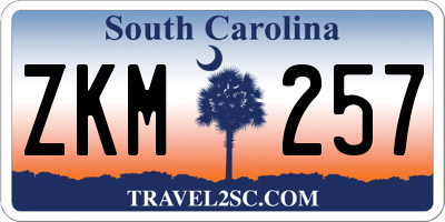 SC license plate ZKM257