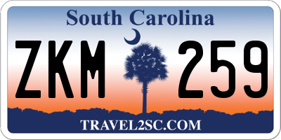 SC license plate ZKM259