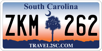 SC license plate ZKM262