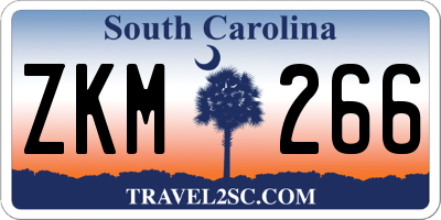 SC license plate ZKM266