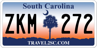 SC license plate ZKM272