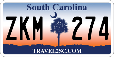 SC license plate ZKM274