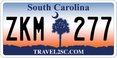 SC license plate ZKM277