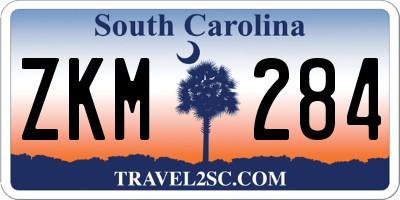 SC license plate ZKM284