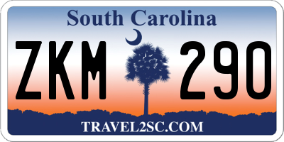 SC license plate ZKM290