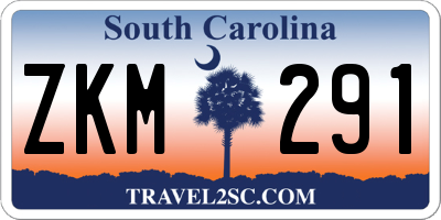 SC license plate ZKM291