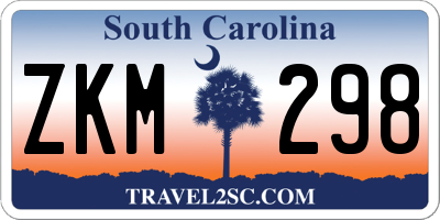SC license plate ZKM298