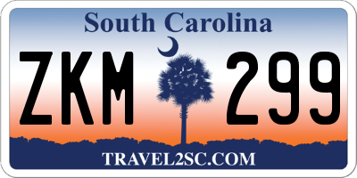SC license plate ZKM299