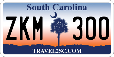 SC license plate ZKM300