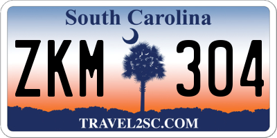 SC license plate ZKM304
