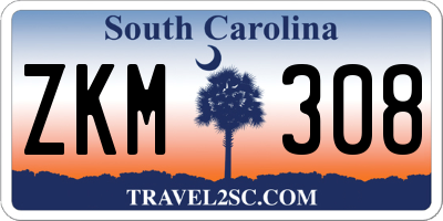 SC license plate ZKM308