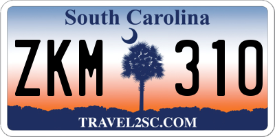 SC license plate ZKM310