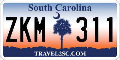 SC license plate ZKM311