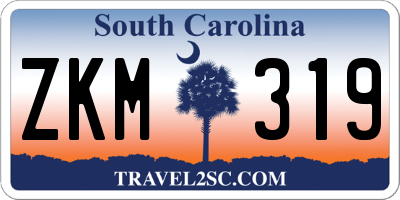 SC license plate ZKM319