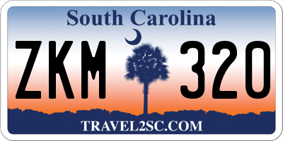 SC license plate ZKM320
