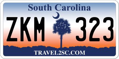 SC license plate ZKM323