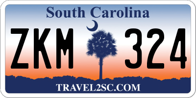 SC license plate ZKM324