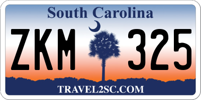 SC license plate ZKM325