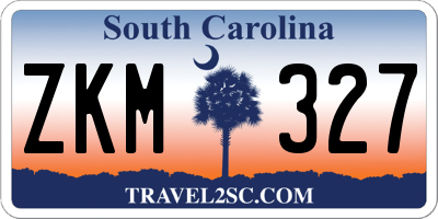 SC license plate ZKM327