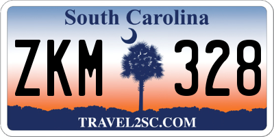 SC license plate ZKM328