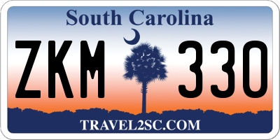 SC license plate ZKM330