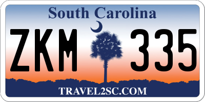 SC license plate ZKM335