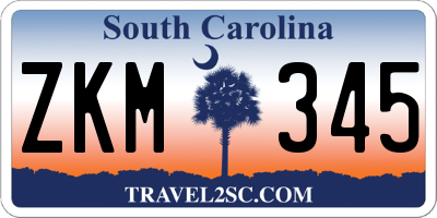 SC license plate ZKM345