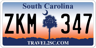 SC license plate ZKM347