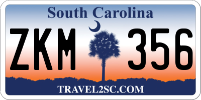 SC license plate ZKM356