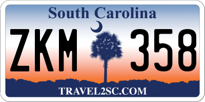 SC license plate ZKM358