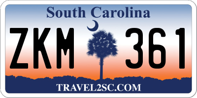 SC license plate ZKM361