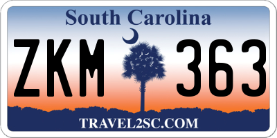 SC license plate ZKM363