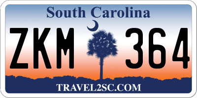 SC license plate ZKM364
