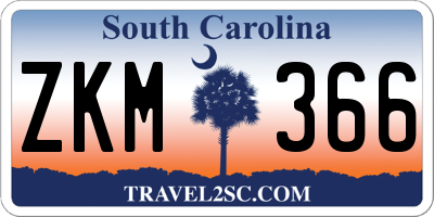 SC license plate ZKM366