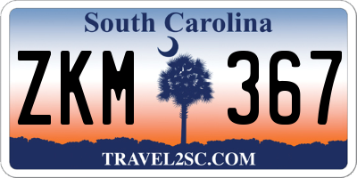 SC license plate ZKM367
