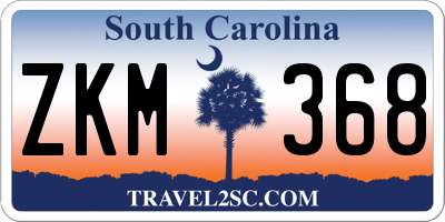 SC license plate ZKM368