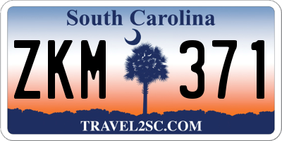 SC license plate ZKM371