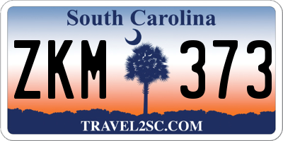 SC license plate ZKM373