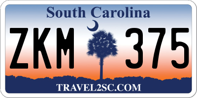 SC license plate ZKM375