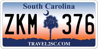 SC license plate ZKM376