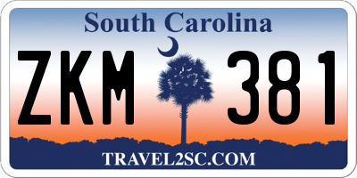 SC license plate ZKM381